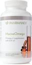 Pharmanex Marine Omega, Omega-3 Fedtsyrer & Krill Oil Supplement, 1200mg DHA & EPA per Servering, 120 Softgels, Understøtter hjerte, hjerne, fælles, & Samlet sundhed