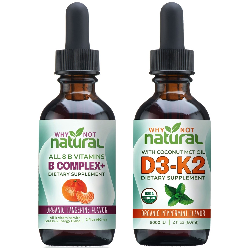 Hvorfor ikke naturlige vitamin B kompleks og organisk vitamin D3K2 flydende dråber