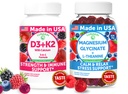 Lunakai USA Made D3 + K2 med Calcium & Magnesium Glycinate + L- Theanine Gummies Bundle - 60 Non- GMO Gummies Hver