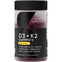 Sports Research ® Vegan Vitamin D3 + K2 Sugar- Free Gummies - 125mcg (5000iu) Vitamin D w / 100mcg Mk7 Vitamin K - Understøtter ben og immunforsvar * - Vegan Certified · Non-GMO · Soy Free - 60 Greve