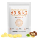 Daiasns Vitamin D3 K2 10000iu Understøtter Muscle & Brain Health -High- Potency D3 K2 Supplement Hjælper i immunforsvar og cardiovaskulær Support - 120 Softgels