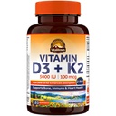 Vitalitown Vitamin D3 K2 Supplement, D3 5000 IE, Vitamin K2 MK- 7 100 mcg, Non- GMO, No Gluten & Soy, for ben, tænder, immunforsvar og hjerte sundhed, 120 Softgels