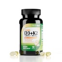 HealthA2Z ® Vitamin D3 (5.000 IE) + K2 (MK- 7) Lavet med Virgin Coconut Oil (Natural MCTs) - 90 Softgels (Pack of 1) - Hjælper Calcium Absorption for Bones, Tænder, Mood & immunforsvar