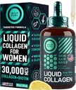 WILD fuel flydende kollagen peptider med biotin vitaminer til hår hud og negle - 30,000mcg flydende kollagen til kvinder og mænd Plus biotin - Lemon flavor, op til 2-måned - 2 oz