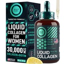 WILD fuel flydende kollagen peptider med biotin vitaminer til hår hud og negle - 30,000mcg flydende kollagen til kvinder og mænd Plus biotin - Lemon flavor, op til 2-måned - 2 oz