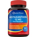 Lægens opskrifter Astaxanthin 12 mg, fra Fresh Premium Mikroalger, Max Strength, No Gluten, Non- GMO, Understøtter hud, øje, ben & immunsystem sundhed, 60 Softgels