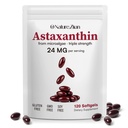 O NATUR. ZIRAN Astaxanthin Kosttilskud 24mg, antioxidanter supplement, støtter for øje & fælles & hud sundhed