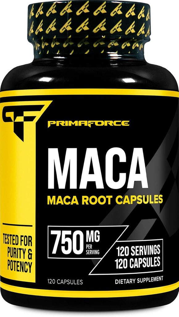 Primaforce Organic Maca Root Capsules (750 MG) (120 CAPS) - non-GMO, Gluten Free