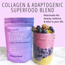 Philosophie Cosmic Elixir Collagen Superfood Blend with Adaptogens – Organic & Unsweetened Powder for Gut Health, Hormone Balance, Joint Support & Skin Vitality – 32 Servings