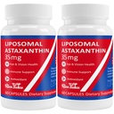 35 mg Liposomal Astaxanthin Supplement - Kraftig antioxidant støtte til hud, led- og øjensundhed - Naturlig anti - Aging formel med Pure Astaxanthin - Vegan, Non- GMO, 120 kapsler