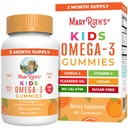 MARYRUTH 'S Vegansk Omega 3 Gummies for Kids 2 +, 2 Months Supply, Sugar Free, Omega 3 Supplement med C-vitamin, Flaxseed Oil, Immunstøtte, Essential Nutrient ALA, Ingen fisk smag, 60 Greve