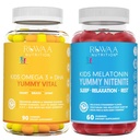RUWAA NUTRITION Omega 3 Gummies, DHA Gummies og 1 mg Melatonin Gummies