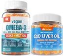 2 pack Vegan Omega 3 Gummies + 2 pack Cod Lever Oil Gummies