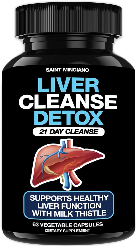 Leverrengøring Detox & Reparation - 21 dages rengøring - Naturlig leverstøtte tillæg med mælk tidsel, Mælkebøtte Root, Spinat Leaf, og Artiskoke ekstrakt for leversundhed