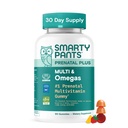 SmartyPants Prenatal Multivitamin Gummies med Omega 3 DHA / EPA, Methylfolat, Biotin, Vitamin D3, C, B12, B6, A, K, og Zink, Gluten Free, Clean Label, To Fruit Flavors, 90 Gummies (30 Day Supply)