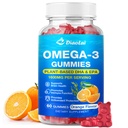 Vegansk Omega-3 Gummies for voksne - sukkerfri, Algae- baseret DHA 600mg & EPA 300mg, med Vitamin A, C, E, Zink - Omega 3 Fish Oil Alternative, 60 Greve