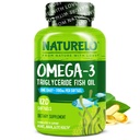 NATURELO Burpless Omega 3 Fish Oil Supplement - 1100mg Triglycerid Omega-3, EPA + DHA, Flydende Fish Oil for Heart, Eye, Brain, Joint Health - 120 Softgels, 4 Months Supply