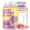 Saffron Gummies for Kids: Fokus supplement til børn med Saffron Extract & Omega-3 Kalium - Happy Mood - Vegan, Sugar- Free
