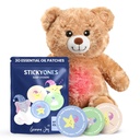 Gemma Joy Sleep Bundle - Baby Sleep Soother Teddy Bear med Cry Aktiveret Heartbeat & Kids Sleep Patches (30 Pack) med Sandalwood, Kamille & Lavender - Melatonin-Free Sleep Aid