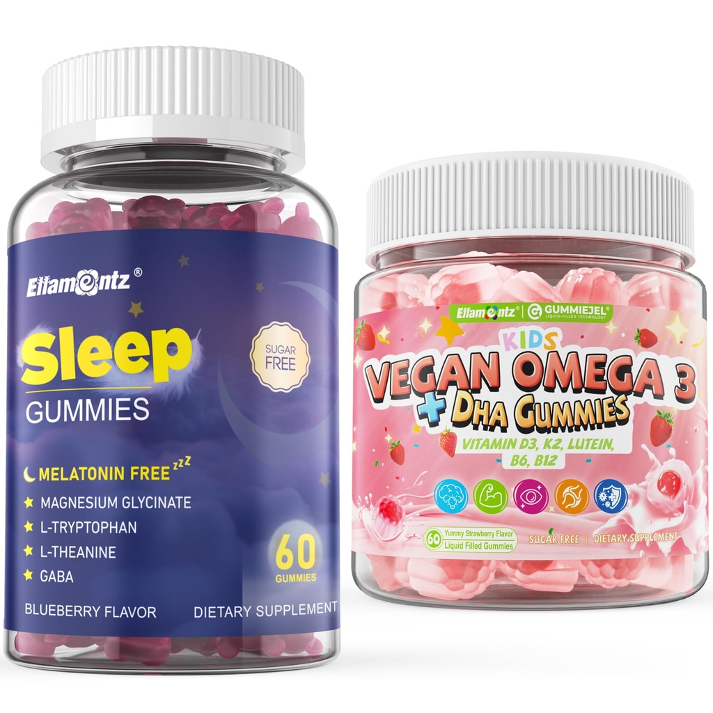 Melatonin Gratis sovestøtte Gummier & Omega 3 Gummier for børn
