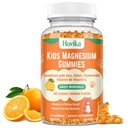 Magnesium Glycinat Gummier for børn: Rolig Magnesium supplement for børn og voksne med zink citrat, GABA, kamille, B6-vitamin & C - Søvn, afslapning & fokus, Orange Flavor 60 Greve