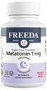 FREEDA Melatonin 1 mg Sugar- Free Chewable Tablets - Natural Fruit Flavor Sleep Aid til voksne og børn 3 år og op - non-Habit Forming, Vegan, Gluten- Free, Kosher - Made in USA (90 Count)