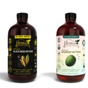 Black Seed & Soursop Bitters Bundle - 2 x 32 oz Flasker - 64 -Day Supply - Vegansk Organic Herbal Tonic til fordøjelse & Samlet Wellness - Ingen sukker, Made in USA.
