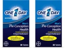 A Day Mænds Pre-Conception Health Multivitamin til at støtte sund sperm, supplement til mænd med C-vitamin, E-vitamin, Selen, zink, og Lycopene, 30 Greve (pakke med 2)