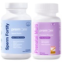 Premom Mand Sperm Fortify Kapsler - Mand Fertilitet Kosttilskud til mænd - Prenatal Vitaminer for kvinder Bundle - Opfattelse af hendes Multivitamin - 120 Greve