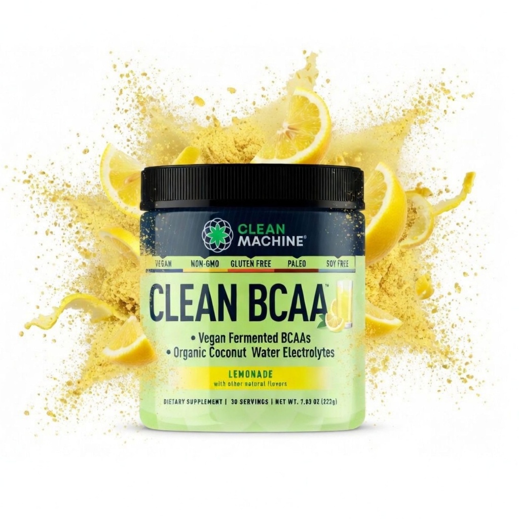 Ren BCAA - 2: 1: 1 Mad bestøvet BCAAs pulver & kokos vand Electrolytes Recovery & Amino Energy Supplement - Award Winning Vegan Aminosyre Supplement - 30 Servering - Lemonade