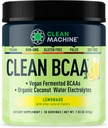Ren BCAA - 2: 1: 1 Mad bestøvet BCAAs pulver & kokos vand Electrolytes Recovery & Amino Energy Supplement - Award Winning Vegan Aminosyre Supplement - 30 Servering - Lemonade