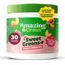 Amazing Grass Sweet Green og Superfoods Powder til fordøjelsessygdomme, Grønne Powder, fordøjelsesenzymer, Probiotika, Spirulina, Chlorella, Peach Hibiscus, 30 Servere