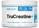 PEScience TruCreatin + Creatinine monohydrat pulver Plus Epicatechin, Mikronized Creapure Creatin for kvinder & mænd, understøtter muskelvækst, styrke & inddrivelse, Cognition, 30 Servere, Unflavored