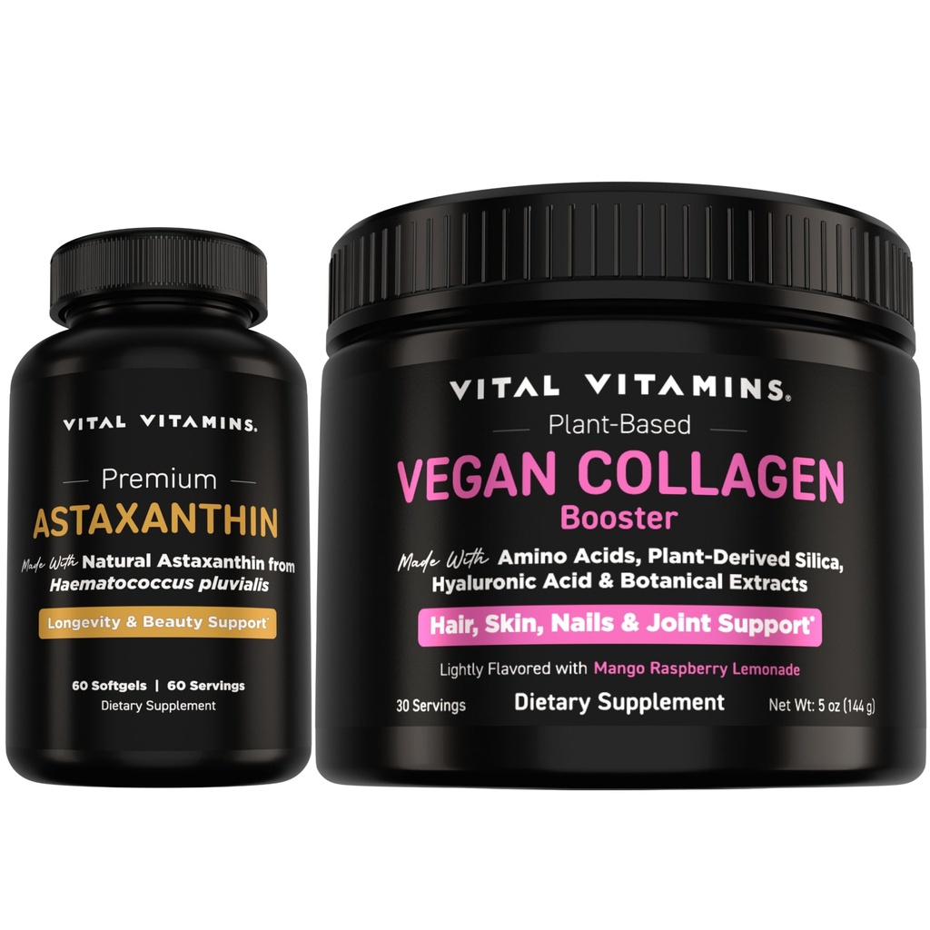 Vital Vitamin Astaxanthin + Vegan Collagen Booster Powder