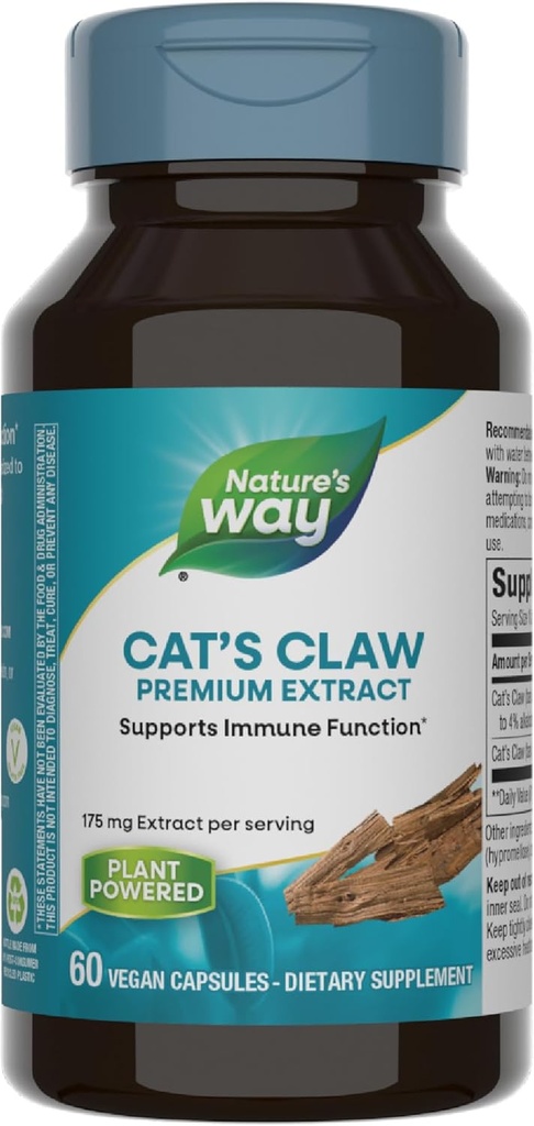 Nature 's Way Standardized Cat' s Claw Extract, 175 mg per servering, 60 kapsler