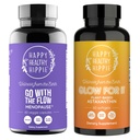 Happy Sund Hippie Glow for It Astaxanthin Supplement & Gå med Flow Menopause Support