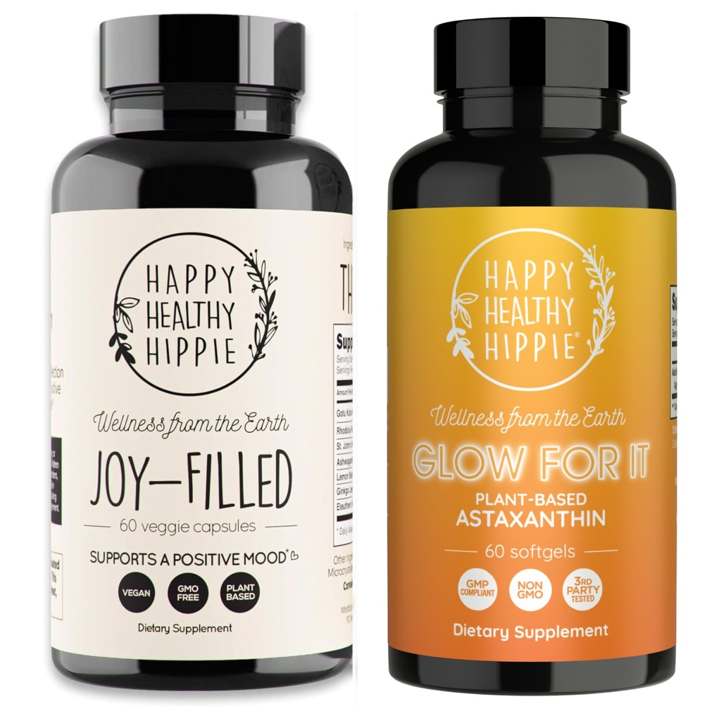 Happy Sund Hippie Glow for It Astaxanthin Supplement & Joy- Filled Mood Support Supplement