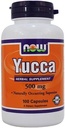 NOW Yucca 500mg, 100 Capsules (Pack of 4)