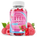 Lutein og Zeaxanthin Kosttilskud, Lutein Gummies med Zeaxanthin, Vitamin A, C, E, Bilberry, Astaxanthin til Vision Sundhed & Eye Strain, Sugar- Free / Vegan, Raspberry Flavor 60 Greve