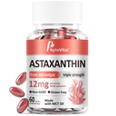Astaxanthin 12mg med MCT Oil, 60 Softgels (2måneders Supply) - Triple Strength Antioxidant Supplement fra Haematococcus Pluvialis - Non- GMO, Gluten- Free, Vegan