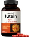 Lutein 40mg + Zeaxanthin 1,600mcg, 360 Softgels ekskl. 124; 4-in-1 Formel med Astaxanthin, Omega-3 & Phospholipids ekskl. 124; Marigold Flower Extract; Understøtter øje, hjerne og Vision Health