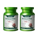 2 flasker Astaxanthin 6 mg, Premium Astaxanthin tillæg med antioxidant aktivitet, understøtter øje, hud, fælles, og immunsystemet sundhed. Friske mikroalger Kilde, ikke-GMO, glutenfri - 120 bløddele