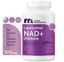 Micro Ingredients Liposomal NAD + Ultimate Complex 1.000mg adaptopa 124; 120 Veggie Capsules ttesmå 124; NMN Pathway Formella 124; 10- in-1 med Resveratrol, Glutathione, & Astaxanthin