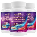 Liposomal Astaxanthin Supplement Complex 9- in-1 med Ashwagandha, Lycopene, Zeaxanthin, Antioxidant Supplement Support Eye, Hud & fælles sundhed, 180 kapsler