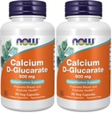 Now Foods Supplements, Calcium D- glucarat 500 mg, Afgiftnings Support *, 90 Veg Capsules, (pakke med 2)