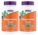 Now Foods Supplements, Magnesium 400 mg, Enzyme Function *, Nervesystemet Support *, 360 Veg Kapsler (pakke med 2)