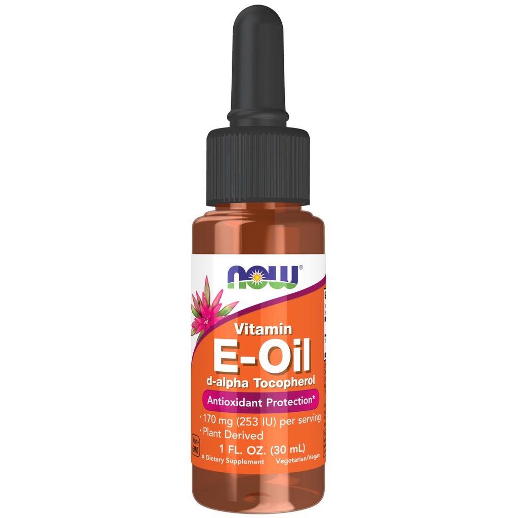 Now Foods Supplements, Natural Vitamin E- Oil Liquid (D- Alpha Tocopherol), Antioxidant Protection *, 1- Ounce