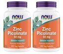 Now Supplements, Zinc Picolinate 50 mg, Supports Enzyme Functions, Immune Support, Non-GMO, Kosher, Suitable for Vegans - 240 Vegetarian Capsules (240 Count (Pack of 2))