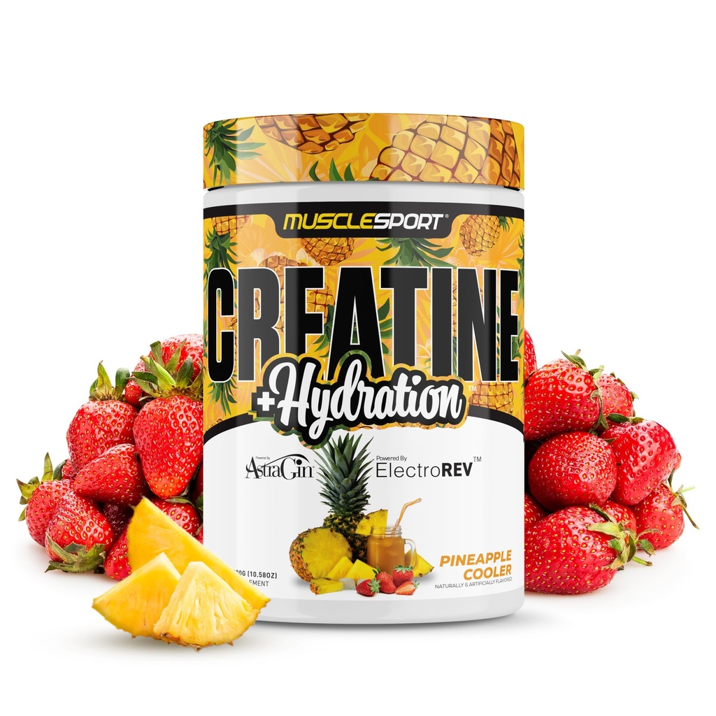 Musclesport Creatin Hydration 300g (Ananaskøler)
