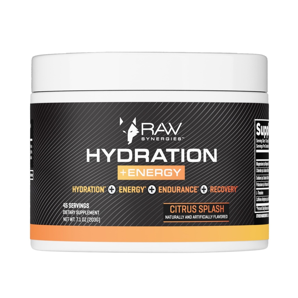 Raw Synergies Hydration + Energy Citrus Splash 45 serv.